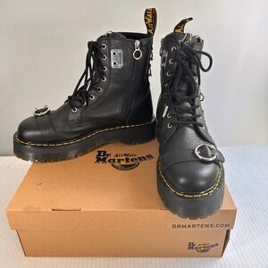 Dr Martens Men 11 Jadon HDW Hardware Piercing Pebble Leather Platform Boots Goth